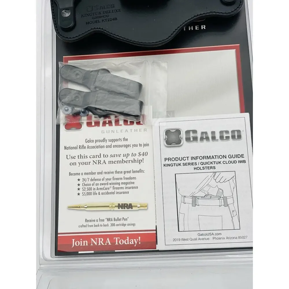 GALCO King Tuk Deluxe Holster KT224B for GLOCK 17,19,22,23,26,27,31,32,33 IWB RH